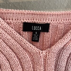 Lucca Brand. Size Small. Blush Crochet top.